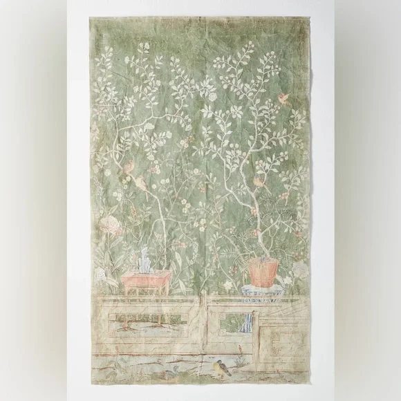 Birds and Potted Tree Tapestry - Picture 2 of 5